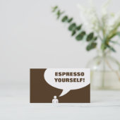 Espresso selbst Kaffeepausenkarte Treuekarte (Stehend Vorderseite)