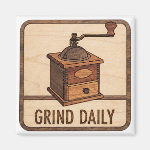 Espresso-Shot Holzschild Magnet