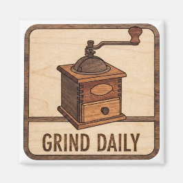 Espresso Shot Wooden Sign Magnet