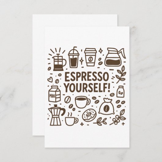 Espresso Sie selbst! Dankeskarte (Vorne/Hinten)
