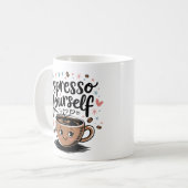 Espresso Sie selbst - Design der Niedlichen Kaffee Kaffeetasse (Vorderseite Links)