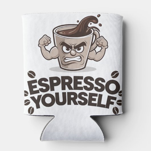 Espresso Sie selbst - Funny Coffee Lover Design Dosenkühler (Rückseite)