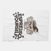 Espresso Sie selbst - Funny Coffee Lover Design Geschirrtuch (Horizontal)
