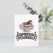 Espresso Sie selbst - Funny Coffee Lover Design Postkarte (Stehend Vorderseite)