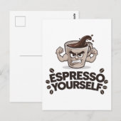 Espresso Sie selbst - Funny Coffee Lover Design Postkarte (Vorne/Hinten)