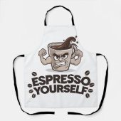 Espresso Sie selbst - Funny Coffee Lover Design Schürze (Vorderseite)