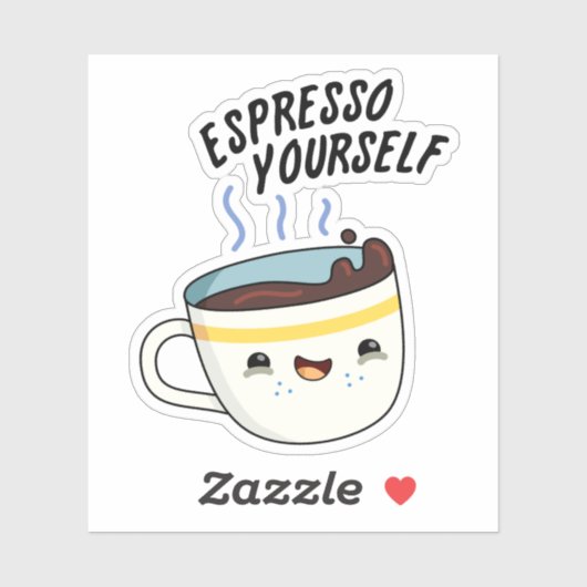 Espresso Sie selbst Funny Coffee Pub Aufkleber (Blatt)