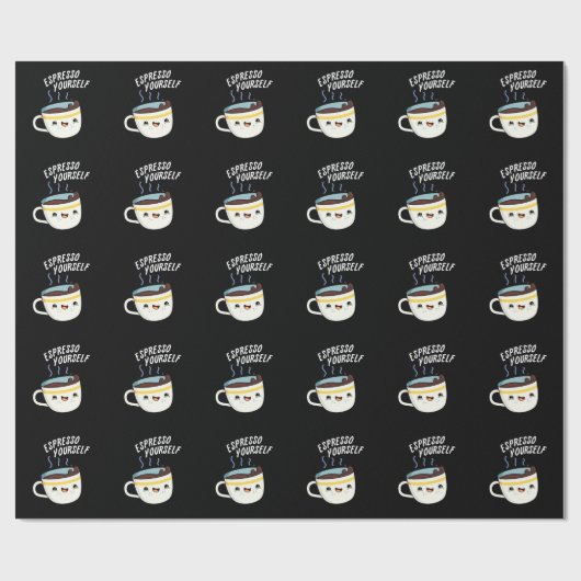 Espresso Sie selbst Funny Coffee Pub Geschenkpapier (Flach)