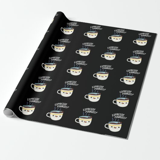 Espresso Sie selbst Funny Coffee Pub Geschenkpapier (Ungerollt)