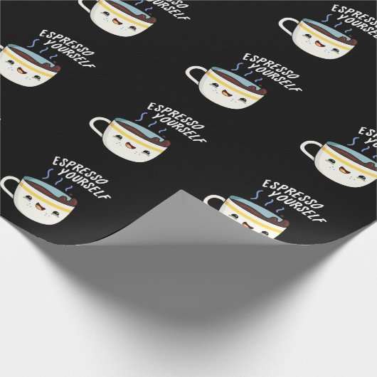 Espresso Sie selbst Funny Coffee Pub Geschenkpapier (Ecke)