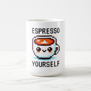 Espresso Sie selbst - Funny Pixel Art Coffee Desig Kaffeetasse