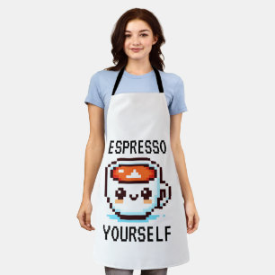 Espresso Sie selbst - Funny Pixel Art Coffee Desig Schürze