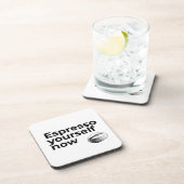 Espresso Sie selbst jetzt Kaffee Zitat Bean Getränkeuntersetzer (Rechte Seite)