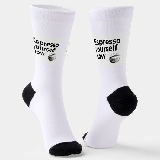 Espresso Sie selbst jetzt Kaffee Zitat Bean Socken (Gewinkelt)