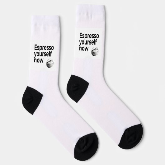 Espresso Sie selbst jetzt Kaffee Zitat Bean Socken (Rechts)