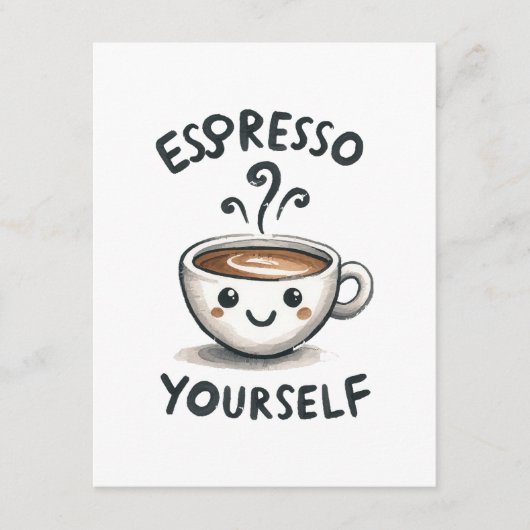 Espresso Sie selbst Kaffee Begleitkarte (Vorderseite)
