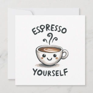 Espresso Sie selbst Kaffee Einladung