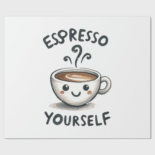 Espresso Sie selbst Kaffee Geschenkpapier (Flach)