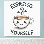 Espresso Sie selbst Kaffee Leinwanddruck (Insitu (Holzboden))