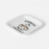 Espresso Sie selbst Kaffee Pappteller (Gewinkelt)