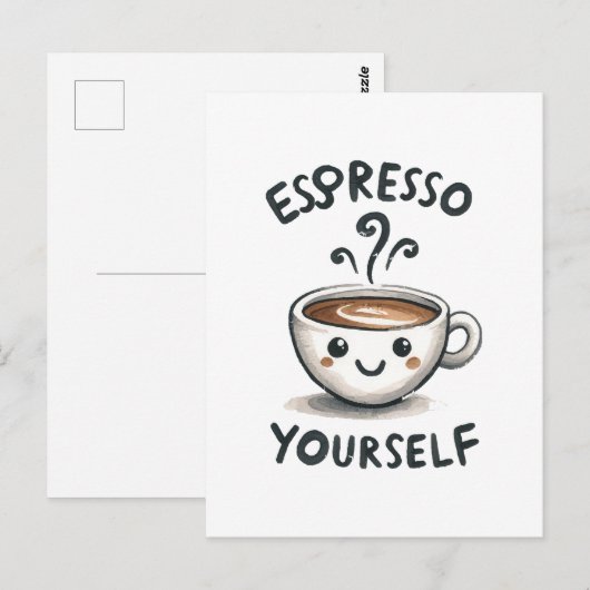 Espresso Sie selbst Kaffee Postkarte (Vorne/Hinten)