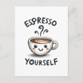 Espresso Sie selbst Kaffee Postkarte (Vorderseite)