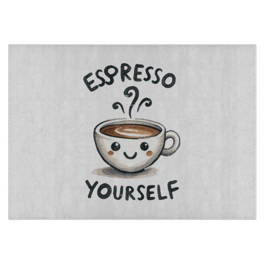 Espresso Sie selbst Kaffee Schneidebrett (Vorderseite)