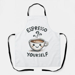 Espresso Sie selbst Kaffee Schürze