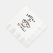 Espresso Sie selbst Kaffee Serviette (Ecke)