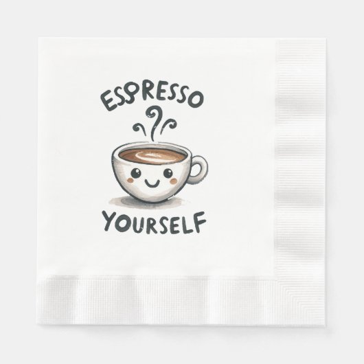 Espresso Sie selbst Kaffee Serviette (Vorderseite)