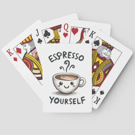 Espresso Sie selbst Kaffee Spielkarten (Rückseite)