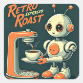 Espresso Sie selbst: Kreative Kaffeeaufkleber Quadratischer Aufkleber (Vorderseite)