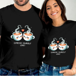 Espresso Sie selbst Liebe Valentine Kaffee Herz T-Shirt
