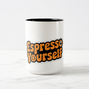 Espresso Sie selbst - Spaß und Motivierend Kaffee- Zweifarbige Tasse