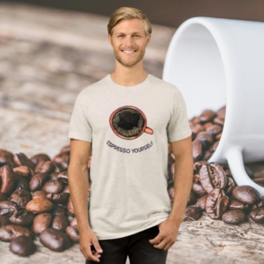 Espresso Sie selbst Top-Ansicht Tri-Blend Shirt