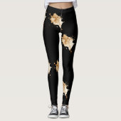 Espresso-Splash Athletic Leggings (Vorderseite)