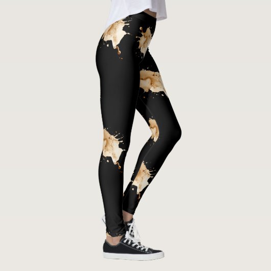 Espresso-Splash Athletic Leggings (Rechts)