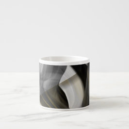 Espresso Tasse Abstrakte Art Schwarz-weiß