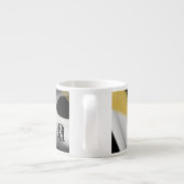 Espresso Tasse Abstrakte Art Schwarz-weiß (Rückseite)