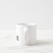 Espresso Tasse Abstrakte Art Schwarz-weiß (Rückseite)