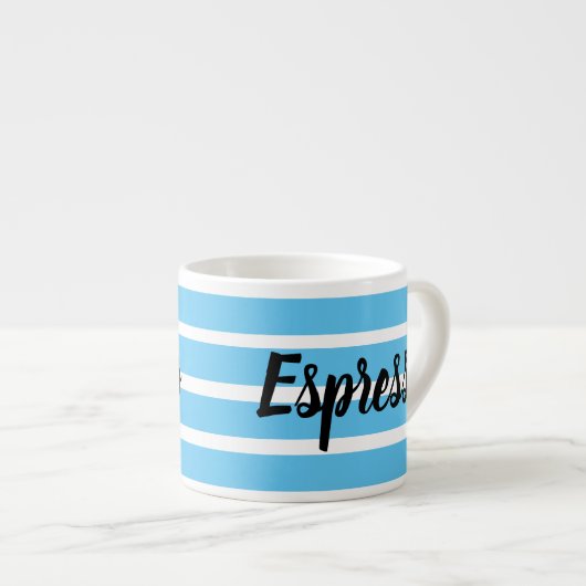 Espresso Tasse - Blue Hoops (Vorderseite Rechts)