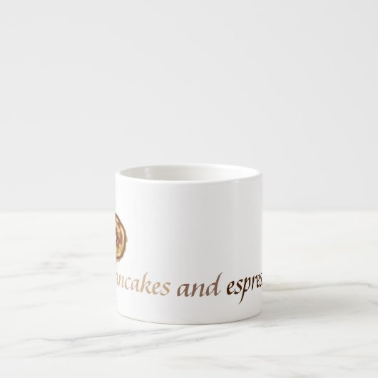 Espresso-Tasse /Cup mit Letter P Pancake Design Espressotasse (Vorderseite)