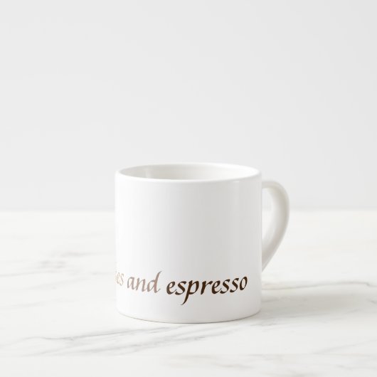 Espresso-Tasse /Cup mit Letter P Pancake Design Espressotasse (Vorderseite Rechts)