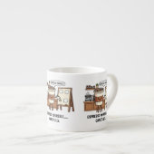 Espresso Tasse - Funny Coffee Cup Geschenk (Vorderseite Rechts)