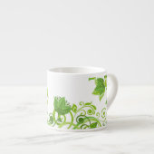 Espresso Tasse Green Floral (Vorderseite Rechts)