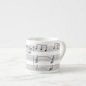 Espresso-Tasse - Hand schriftliche Musik Espressotasse (Vorderseite Rechts)