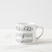 Espresso-Tasse - Hand schriftliche Musik Espressotasse (Rechts)