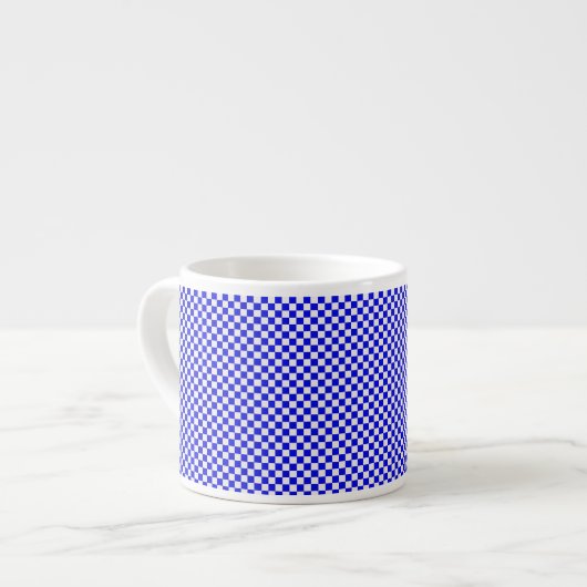 Espresso-Tasse in Blau und Weiß Espressotasse (Vorderseite Links)