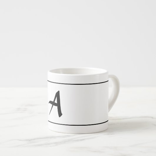 ESPRESSO Tasse MIT DIY INITIALE (Vorderseite Rechts)