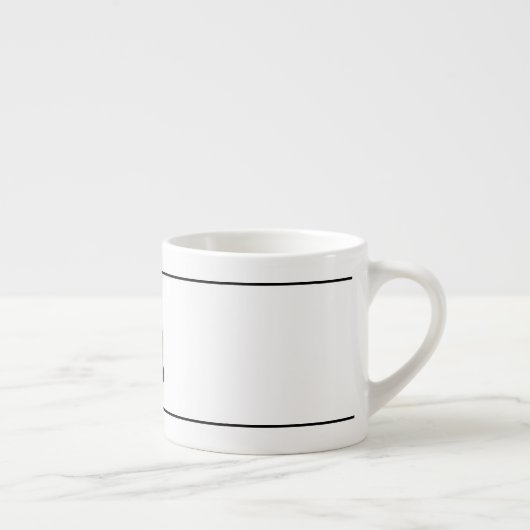 ESPRESSO Tasse MIT DIY INITIALE (Rechts)